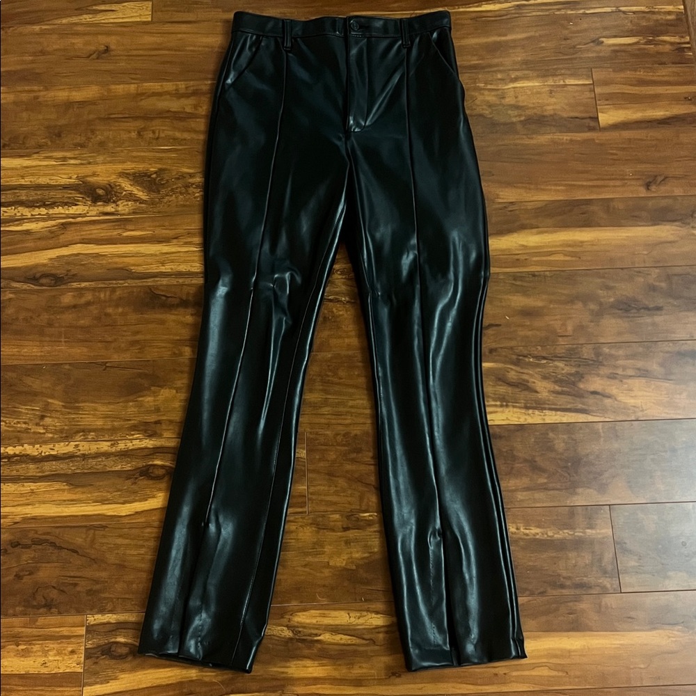 Abercrombie & Fitch 
The Skinny
Ultra High Rise 
black faux leather pants